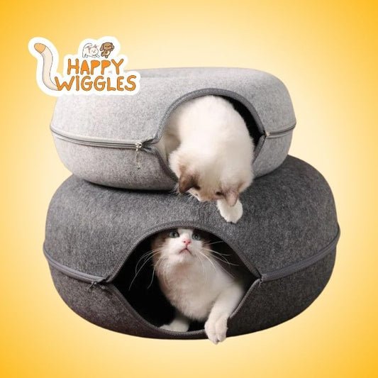 Round Cat Tunnel Donut Bed