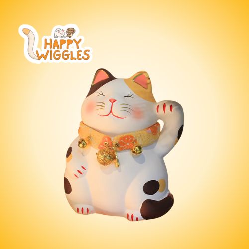 Ceramic Maneki Neko Lucky Cat Display